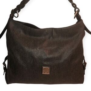 DOONEY and bourke dark gray blackish textured leather bag